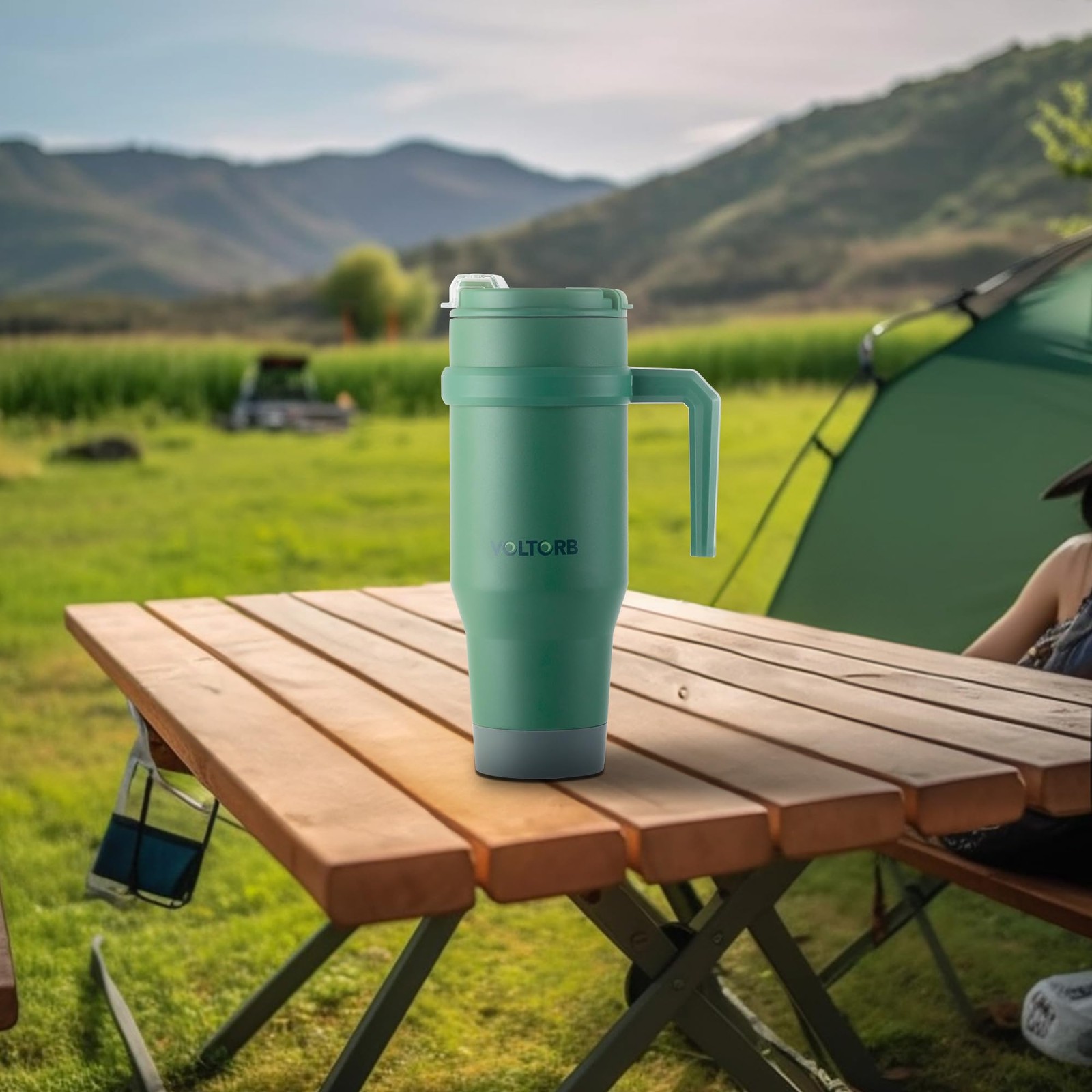 Voltorb 40Oz Stainless Steel Thermos Portable For Car Straw And Wide Mouth Lid