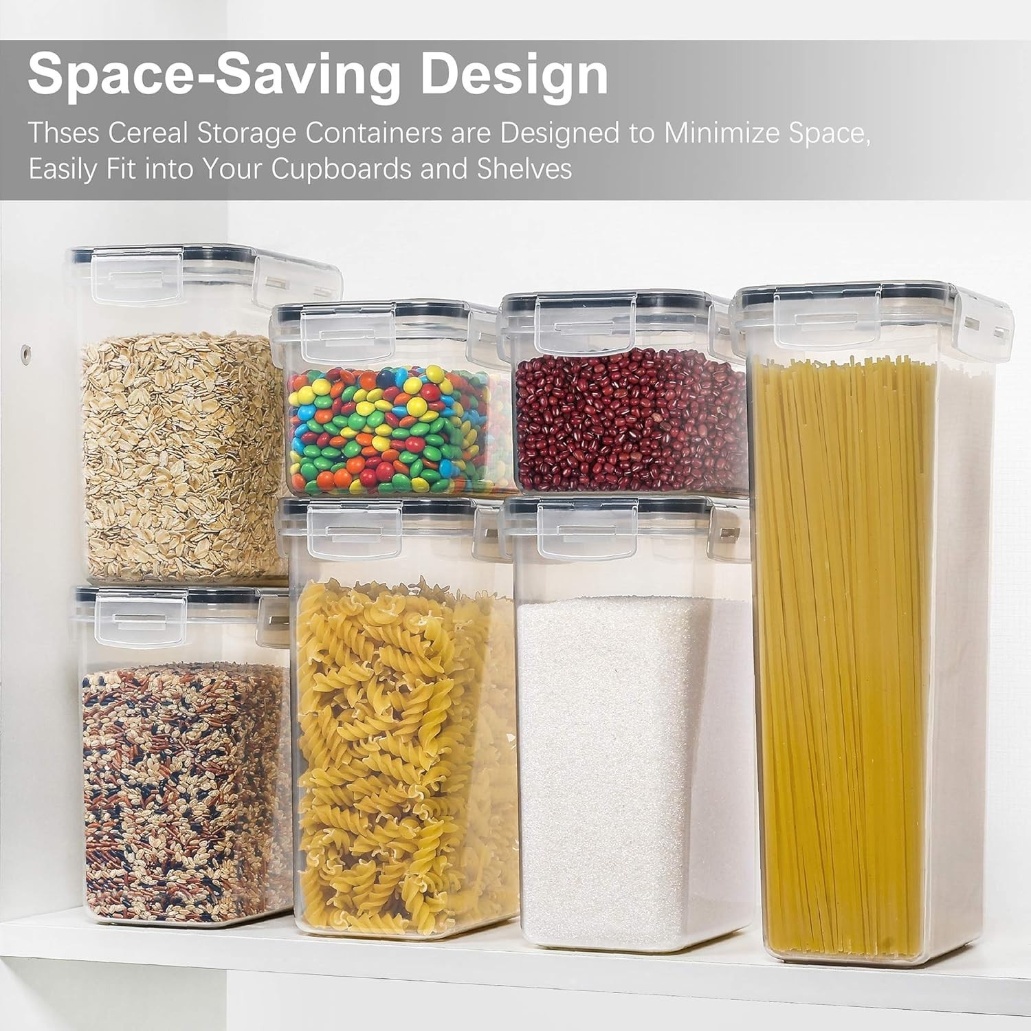 Airtight Food Storage Containers with Lids, 7 PCS BPA Free Kitchen Canisters …