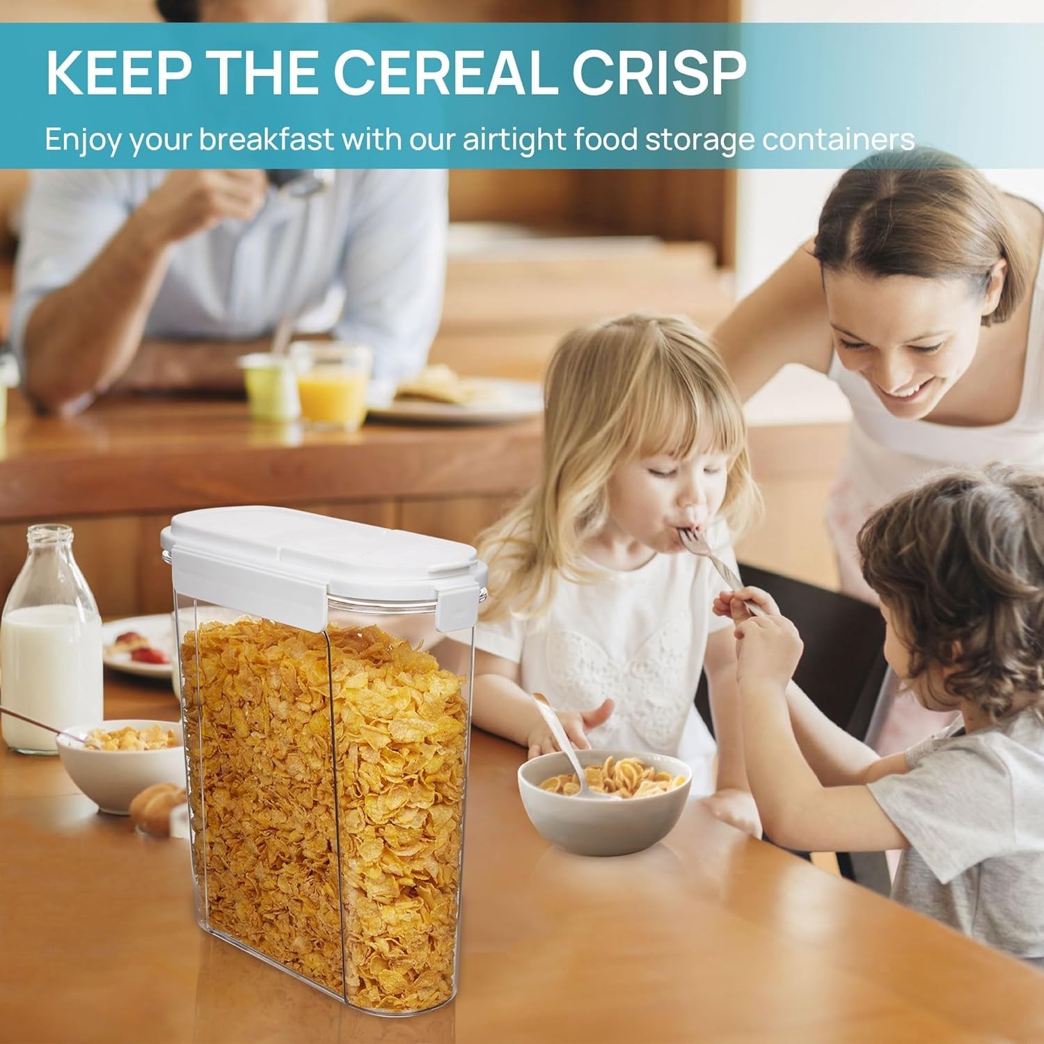 Vtopmart Cereal Containers Set 3 PCS Airtight Food Storage Containers