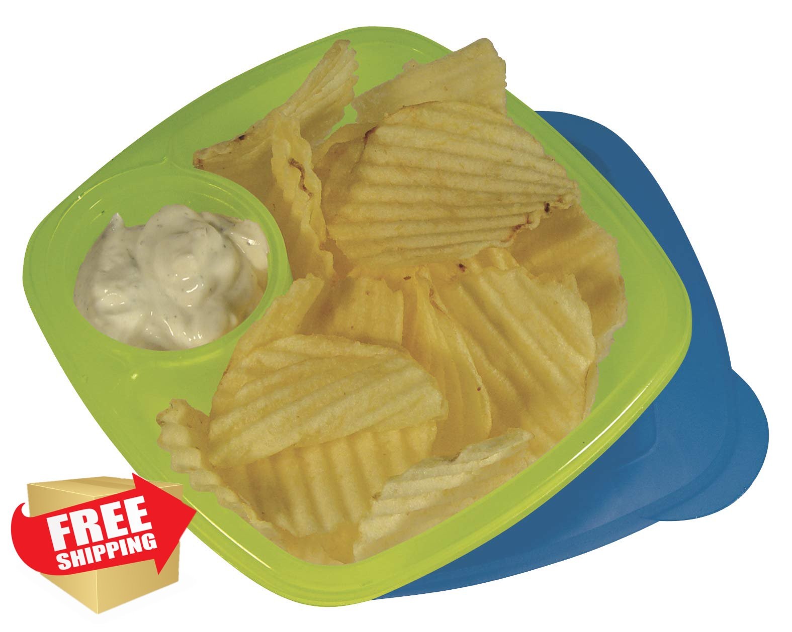 COMPAC HOME Take A Dip Food Container Set 2 Pack Compartments