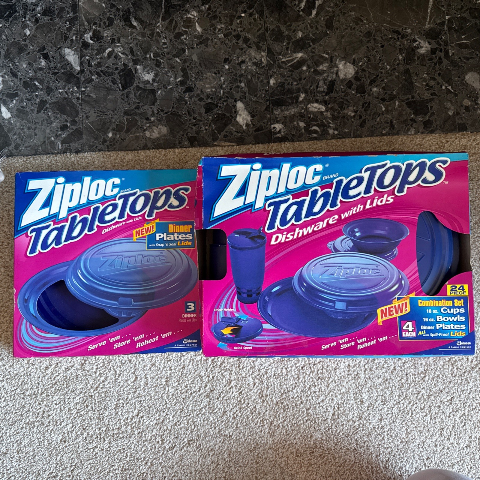 Ziploc Tabletops New Sealed 30 Piece Set Dishware With Lids