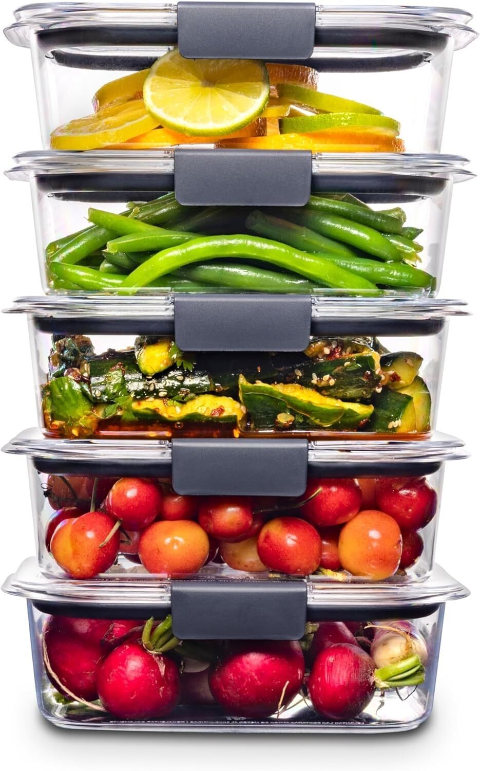5 Packs BPA Free Food Storage Containers with Lids Airtight for Meal Prep Lunch