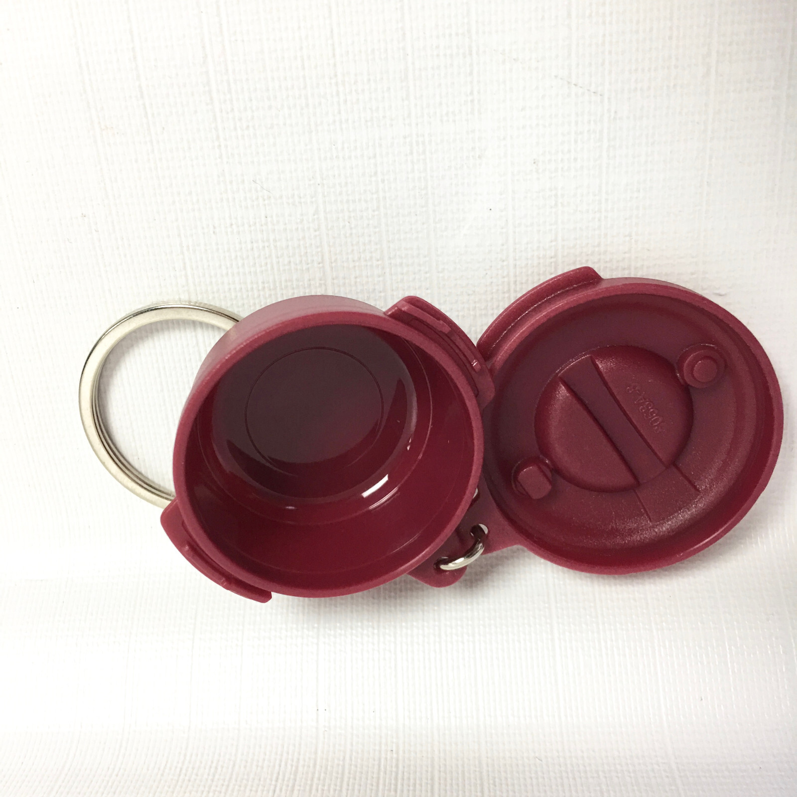 Tupperware Microwave Pressure Cooker Keychain Bordeau Red Mini