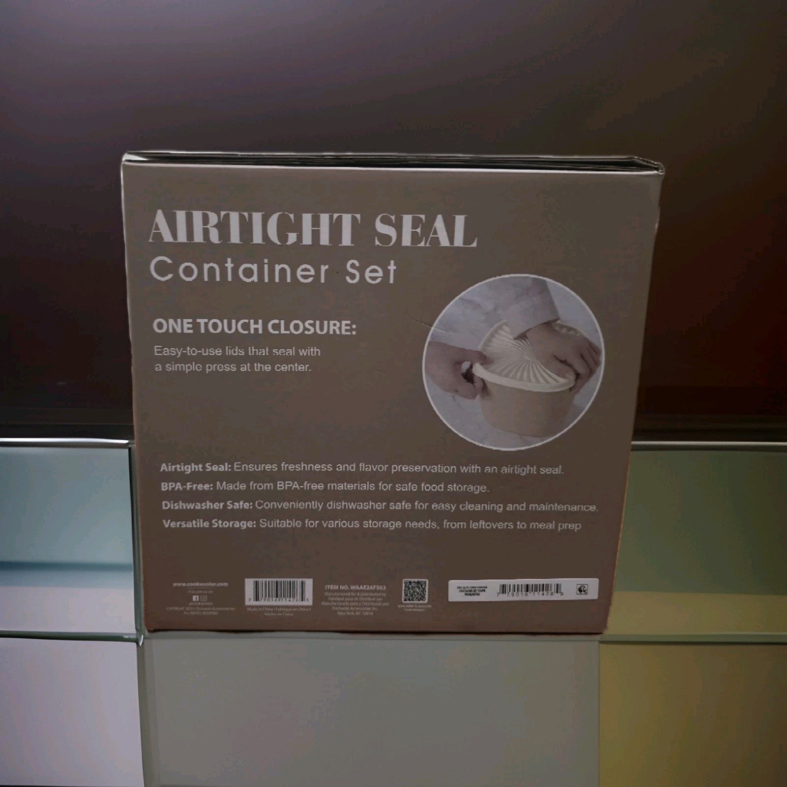 Airtight Seal 26 Piece Plastic Food Storage Container Set w Lids from CWC(Taupe)