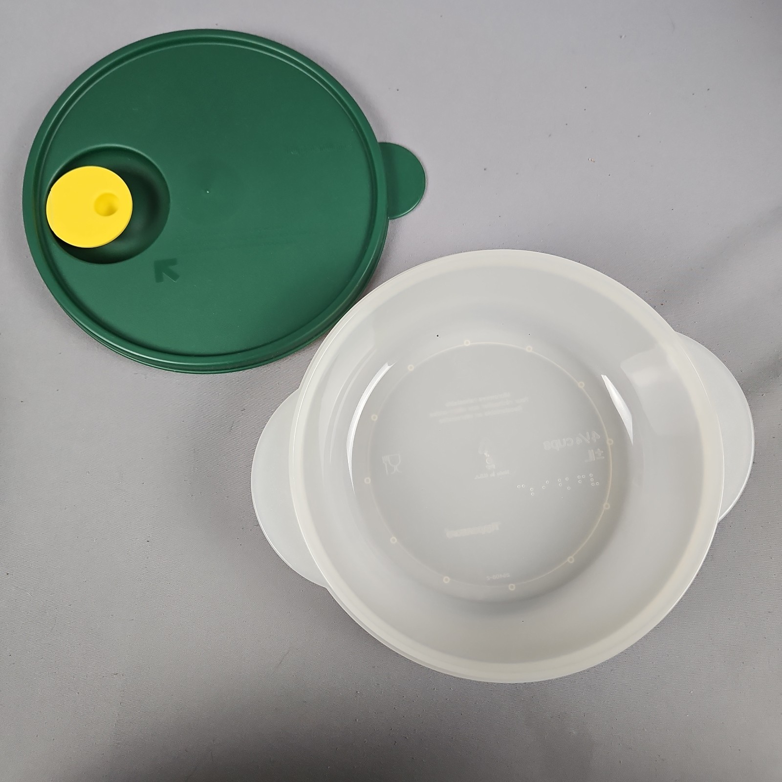 Tupperware Crystalwave Microwave Set Bowls 4.25/6.25/8.5 Cup Colander/Steamer