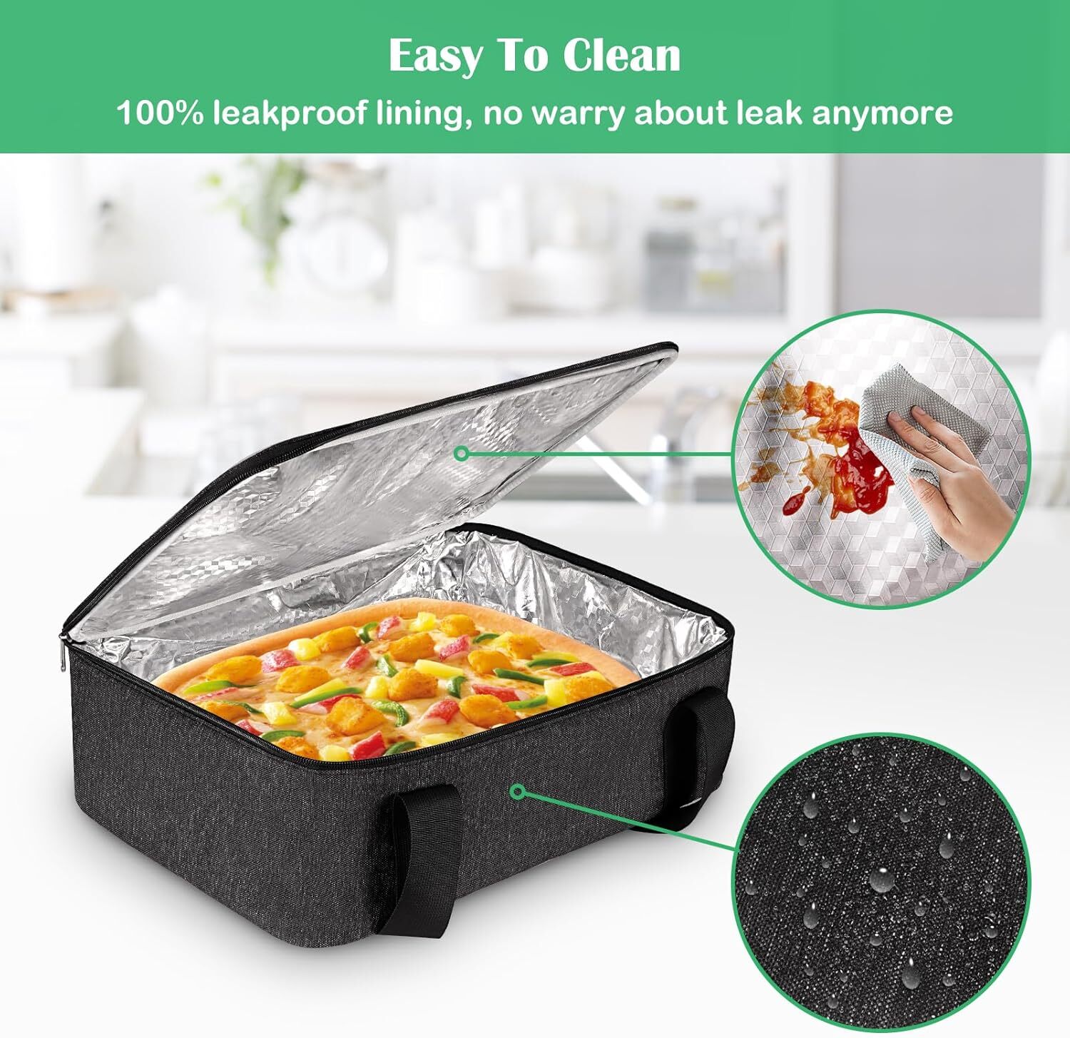 Casserole Carrier for Hot or Cold Food, Insulated Casserole Dish Tote Bag