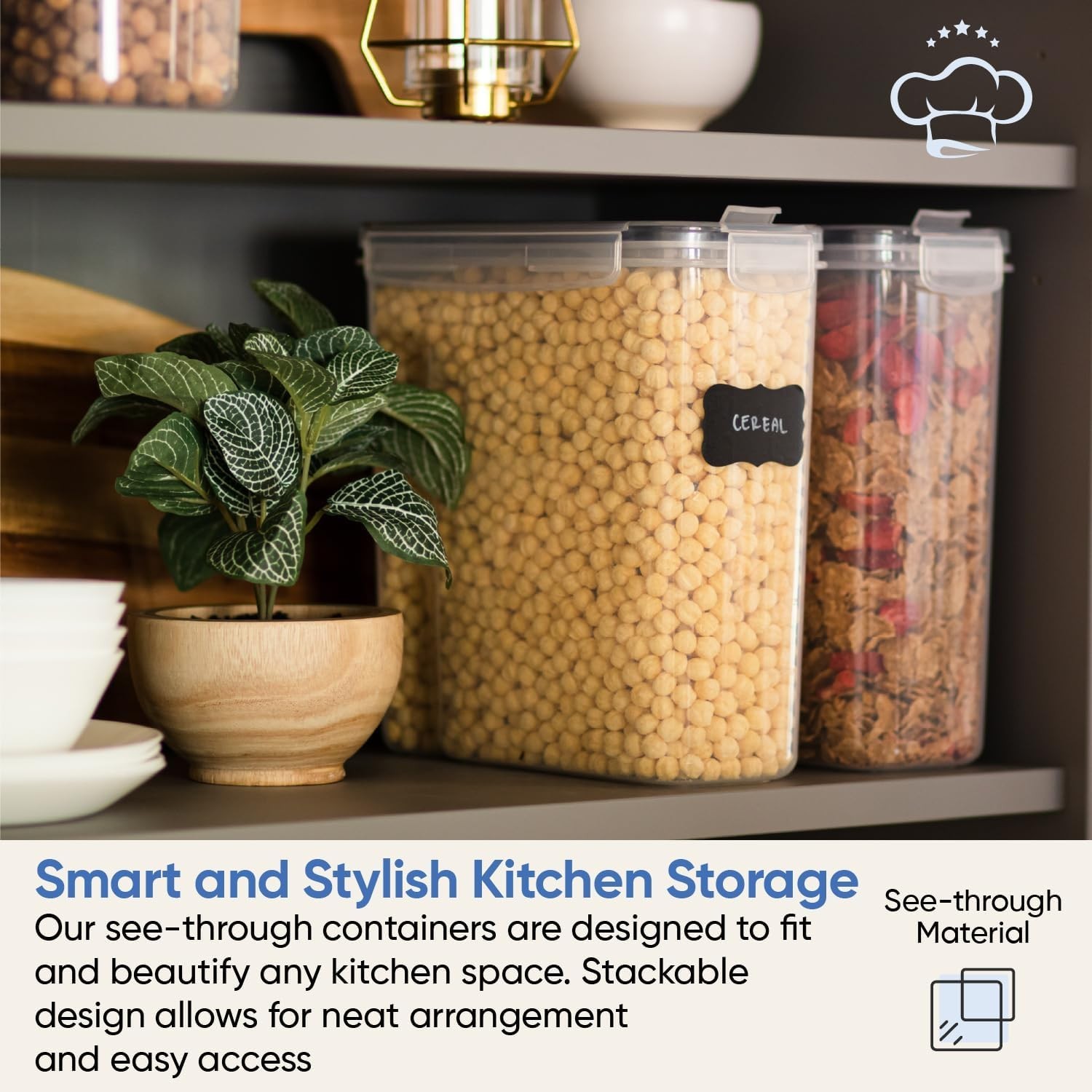 Complete Kitchen Organization Set: 2 Airtight Containers, 6.3L Each – BPA Free