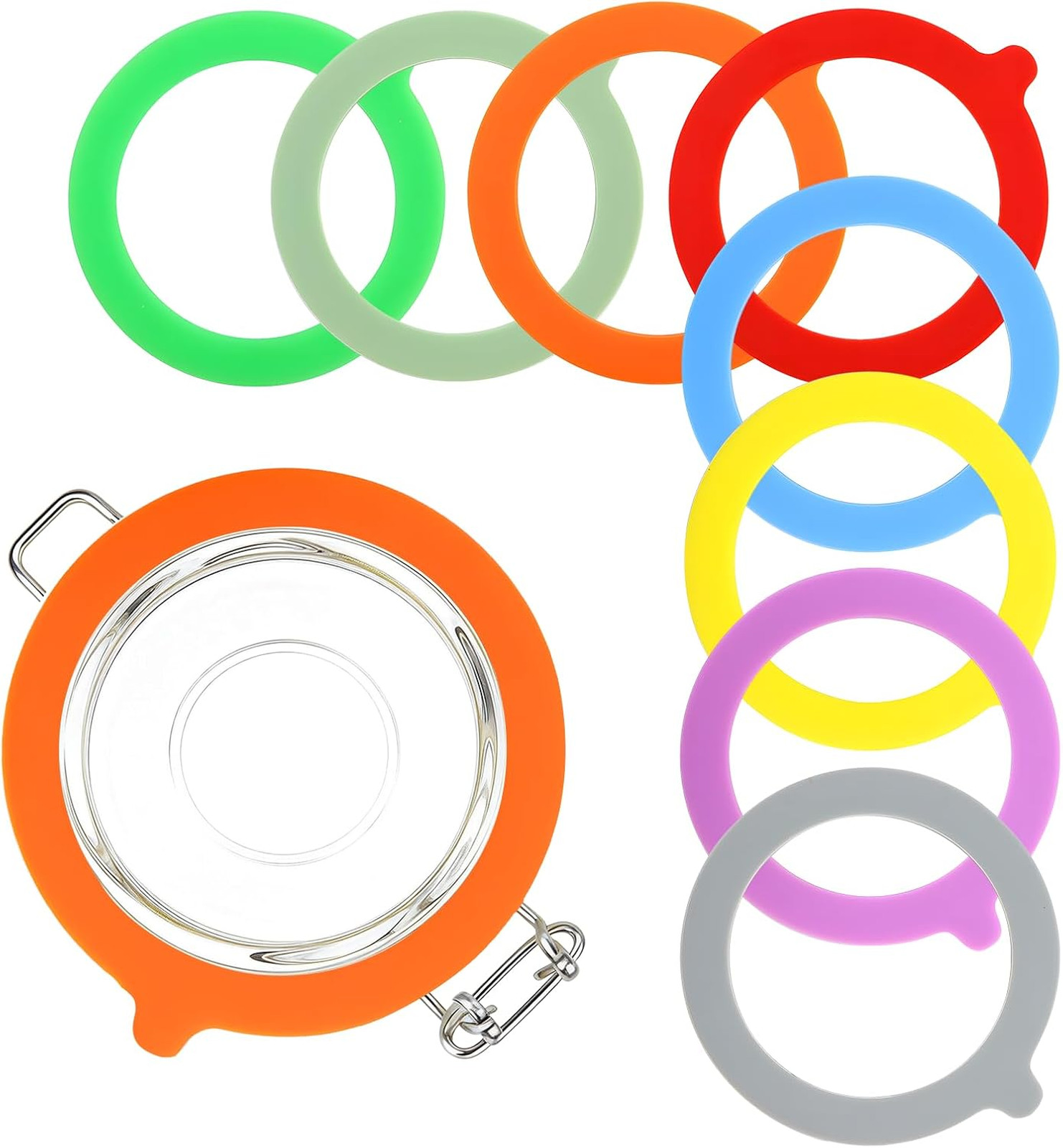 Rubber Seals for Glass Jars Silicone Replacement Gasket 3.75 Inch Leakproof