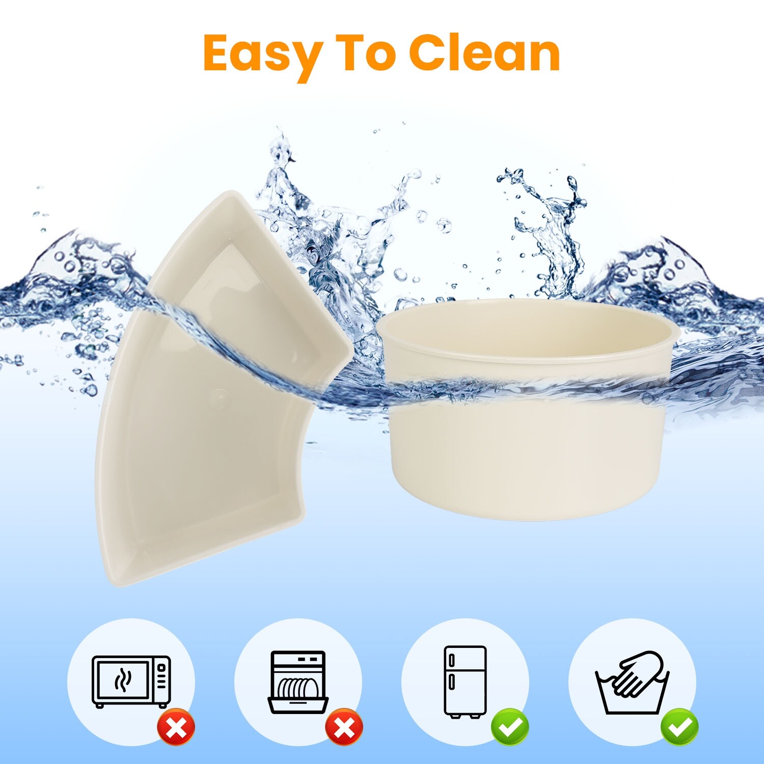 2pcs Divided Serving Tray with Sealed Lid 360° Rotatable Base Snack Container