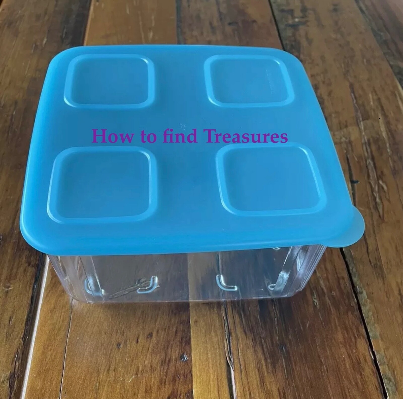 RT5) BRAND NEW TUPPERWARE DELI MATES SQUARE RECTANGLE LOW/ HIGH DIY STORAGE BLUE