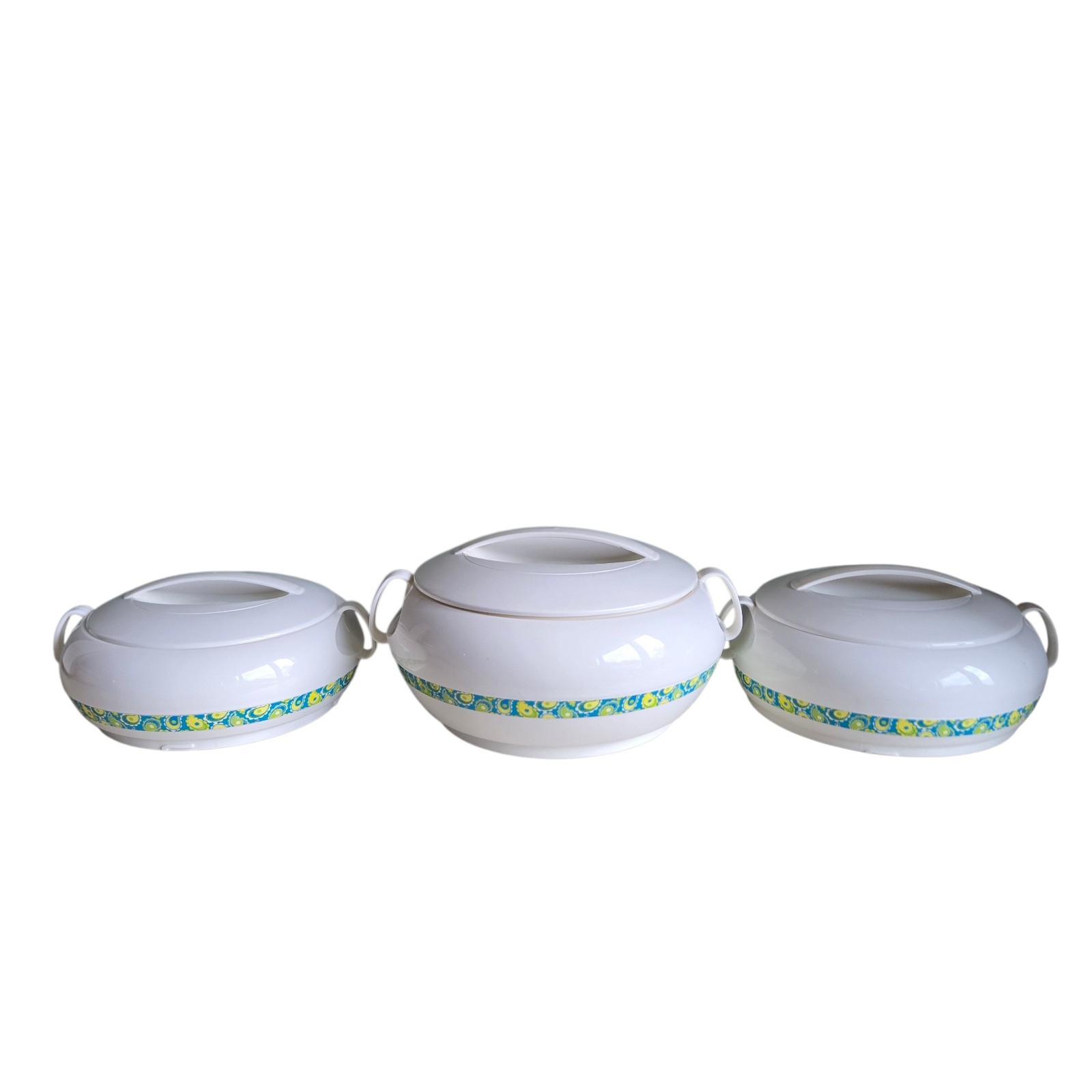 Insocore Insulated Food Storage Containers Nesting 3 Bowl Set W/ Lids & Dividers
