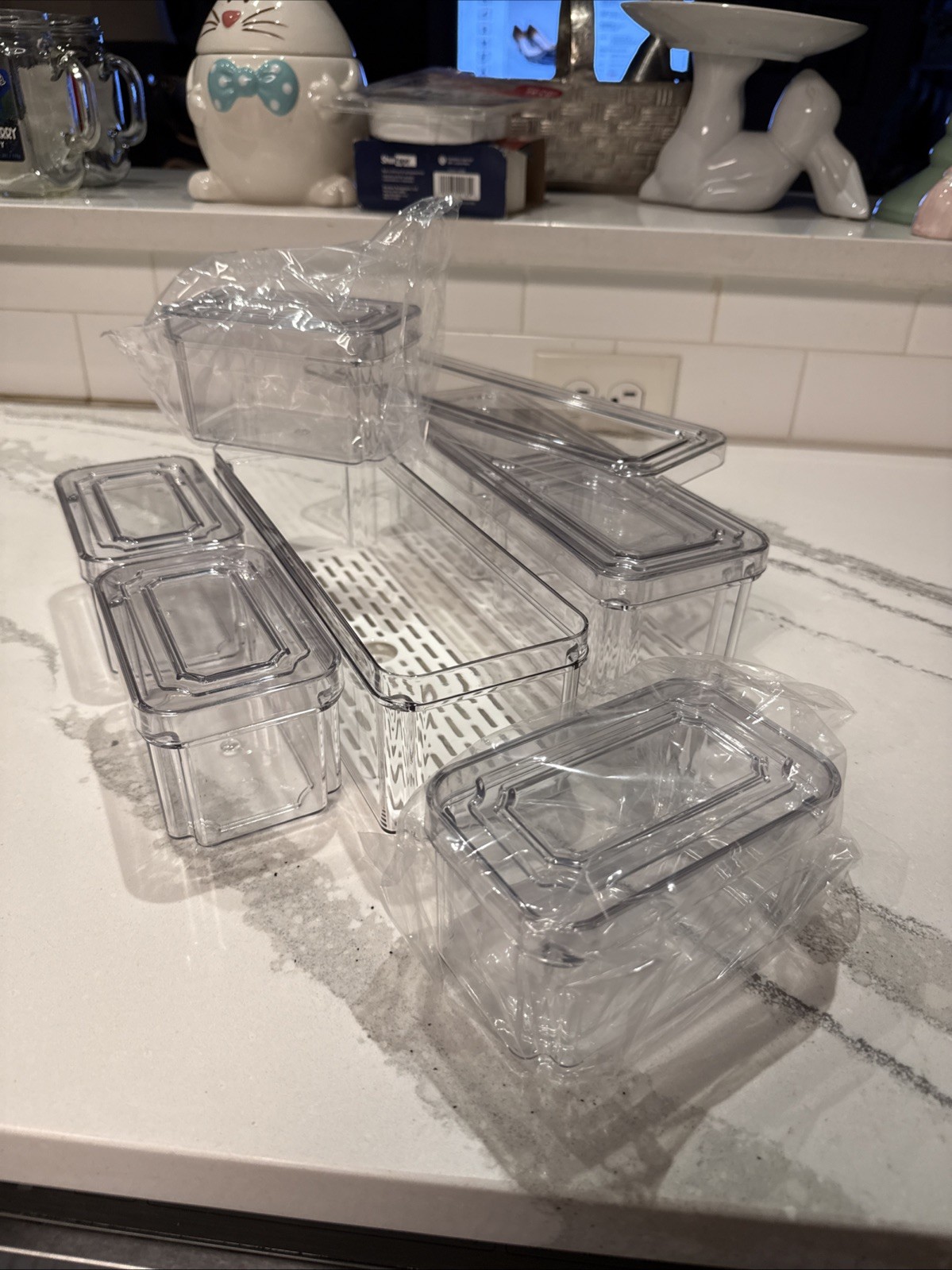 8- Piece BPA-Free Food Storage Container Set Stackable Fridge Pantry