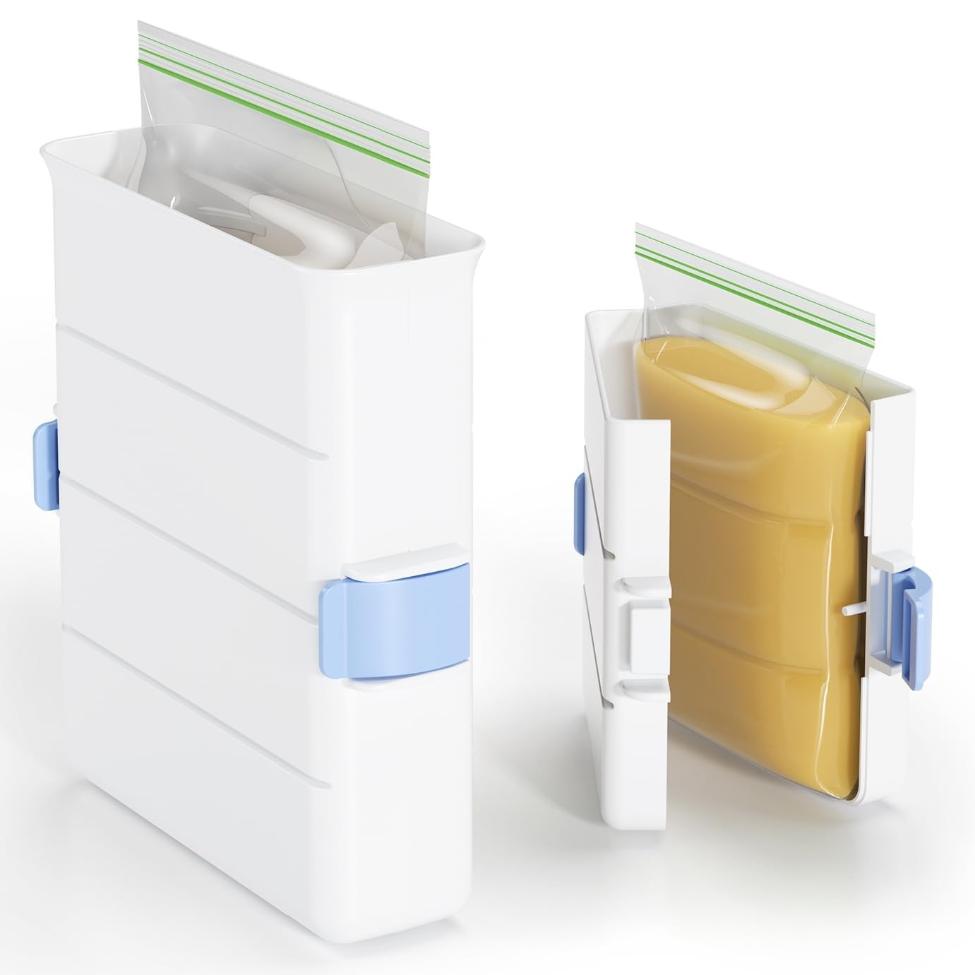 2 Pack Freezer Food Block Maker, Large 6-Cup & Small 2-Cup Soup Cubes Freezer…