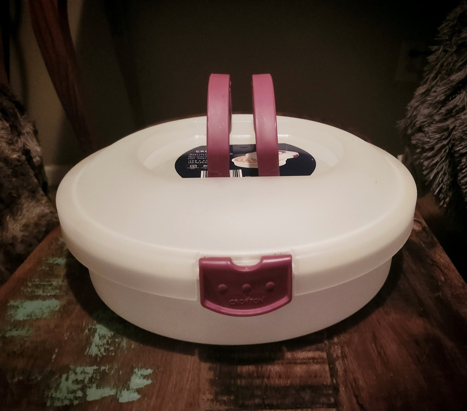 Aldi Crofton Pie Cupcake Cookies Round Lock Lid Storage Container Carrier