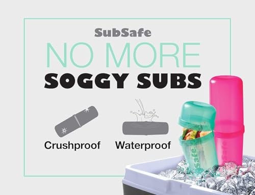 SubSafe 3-Piece Sub Sandwich Container, Charcoal Grey