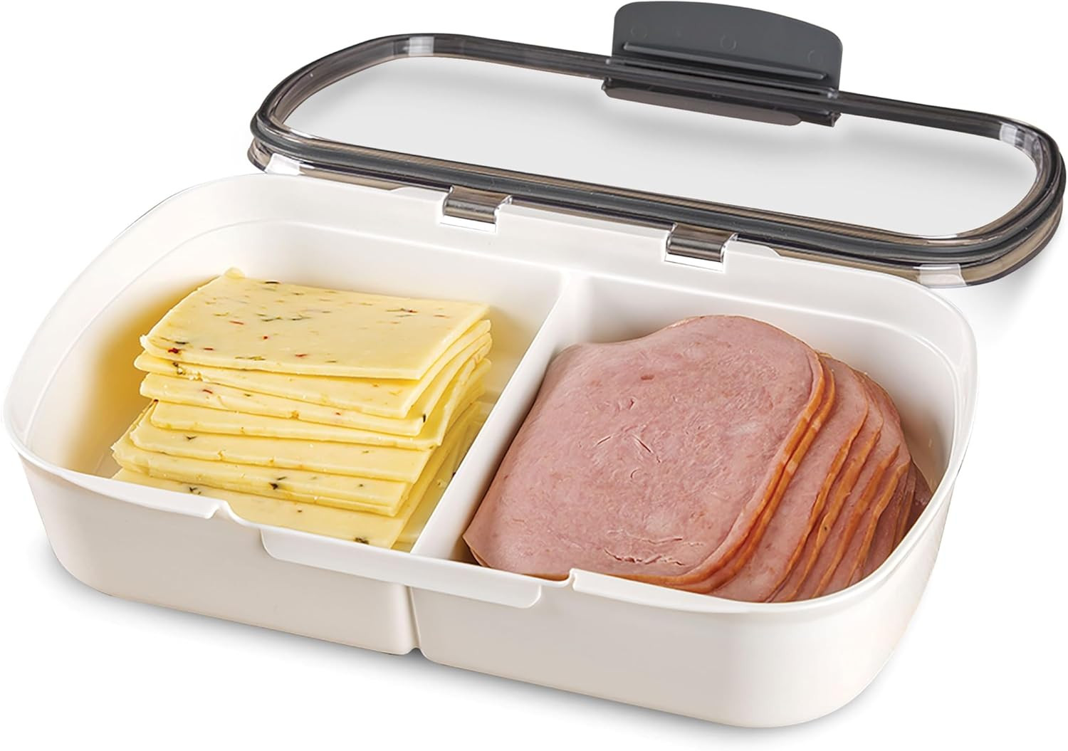 Prokeeper Split Deli Food Storage Container with Air-Tight Silicone Seal and Dry