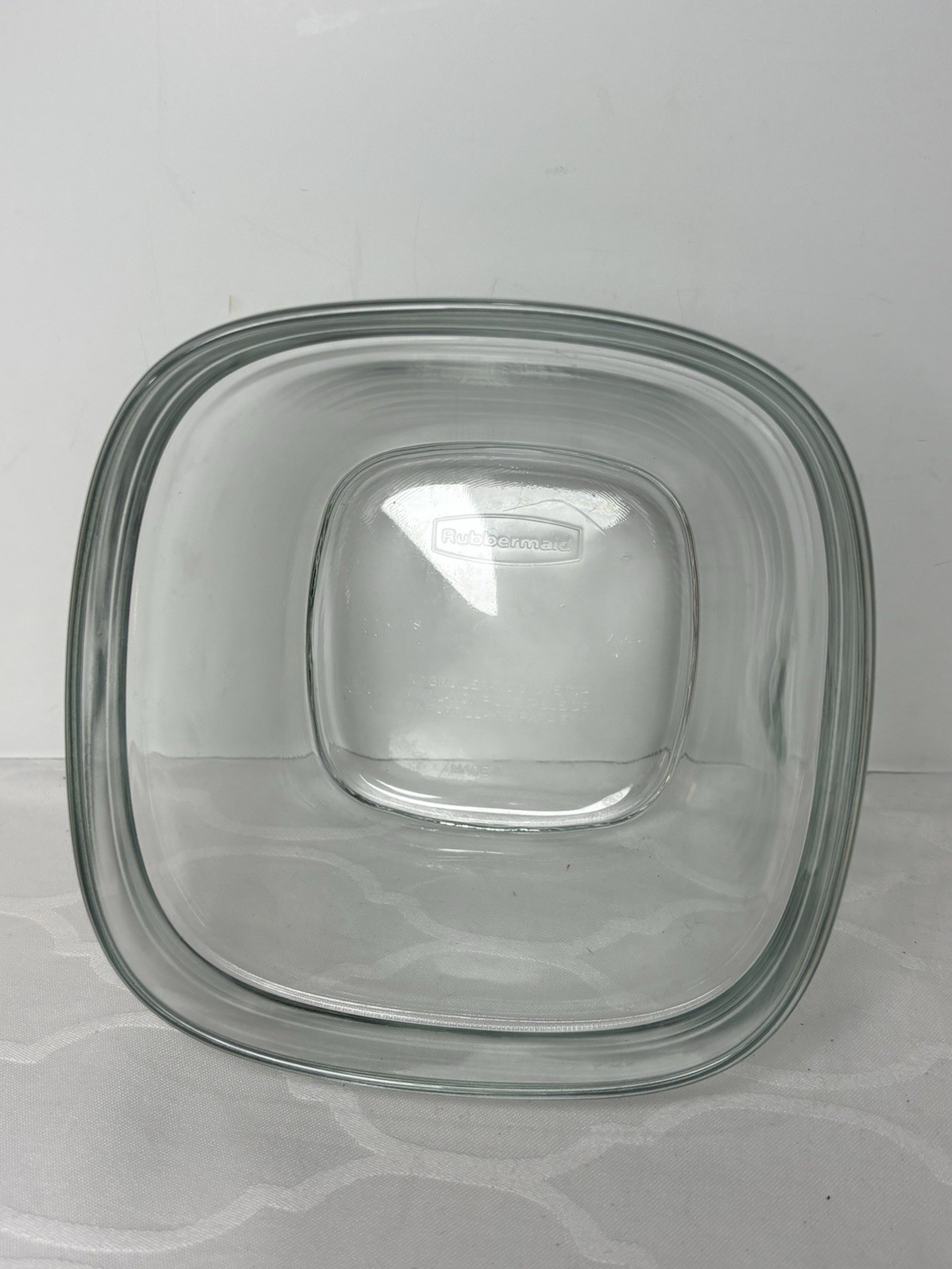 3 Rubbermaid Glass Storage Containers W/ Lids Clean (1) 4 Cups (2) 5.5 Cups READ