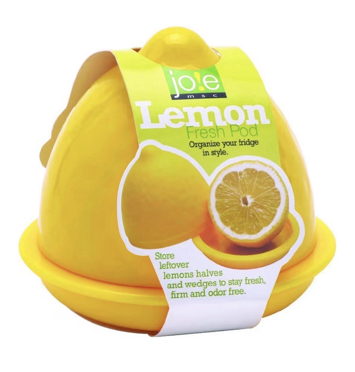 Lemon Fresh Saver Pod Yellow Food Storage Container BPA Free Dishwasher Safe