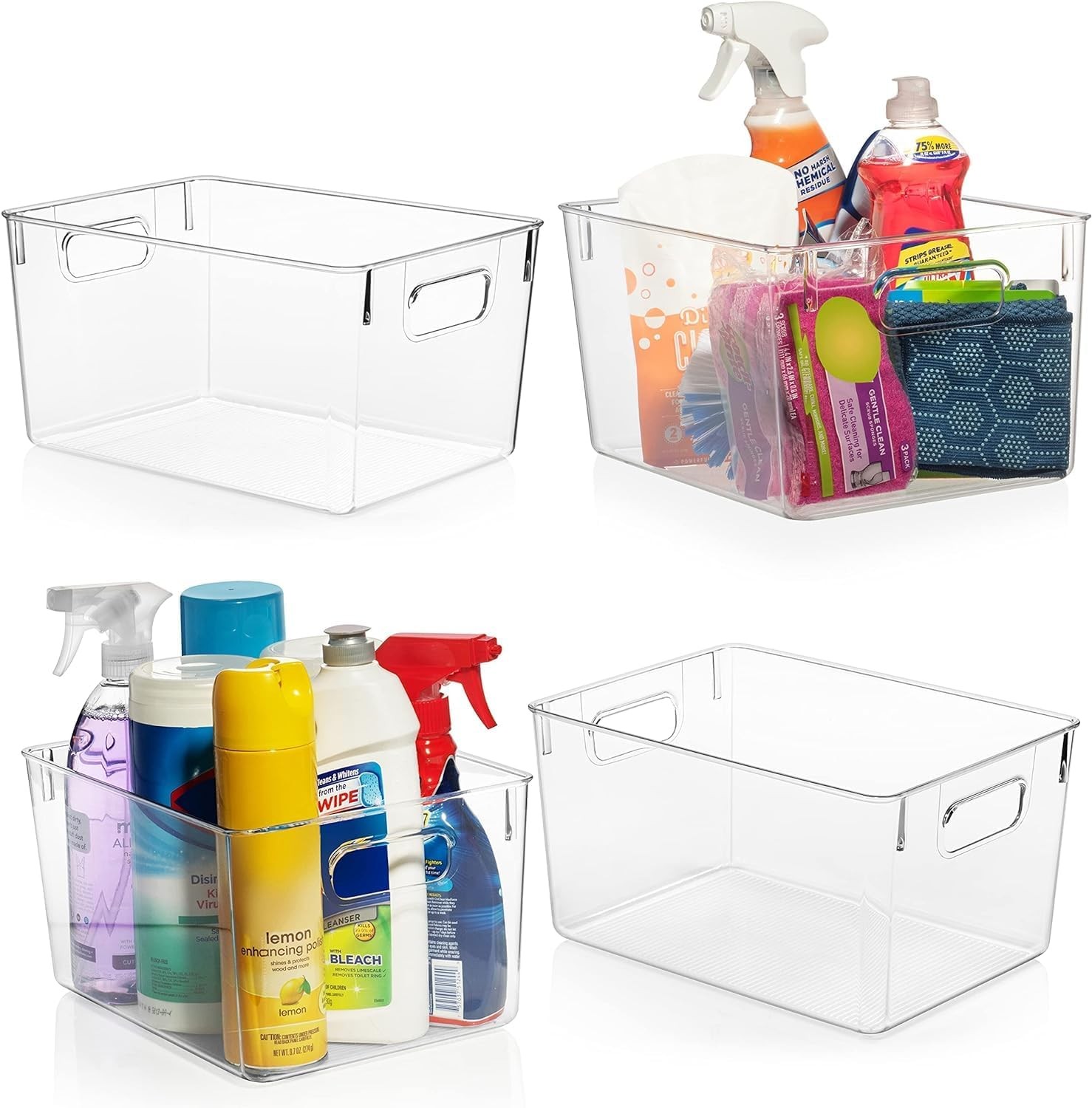 ClearSpace Pantry Organization Bins, Clear Plastic Stackable Food Storage