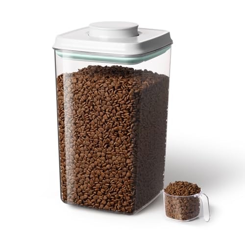 Dog Food Storage Container with 130ml Scoop – 4L/4.2qt Airtight Dog Food 4.2Qt