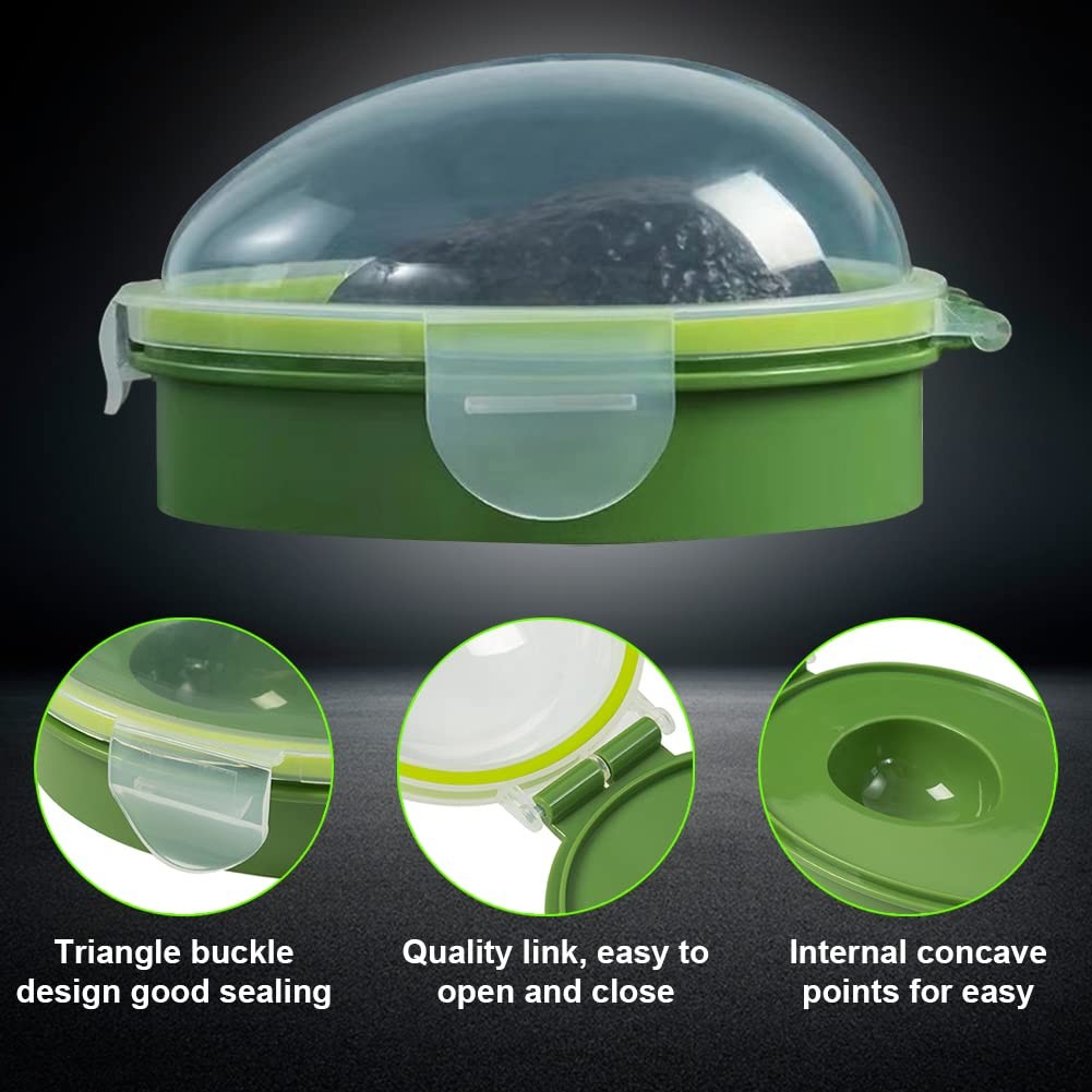 Qirvaten Avocado Saver Holder Food Crisper 6.02 x 4.33 x 3.15 inches, green