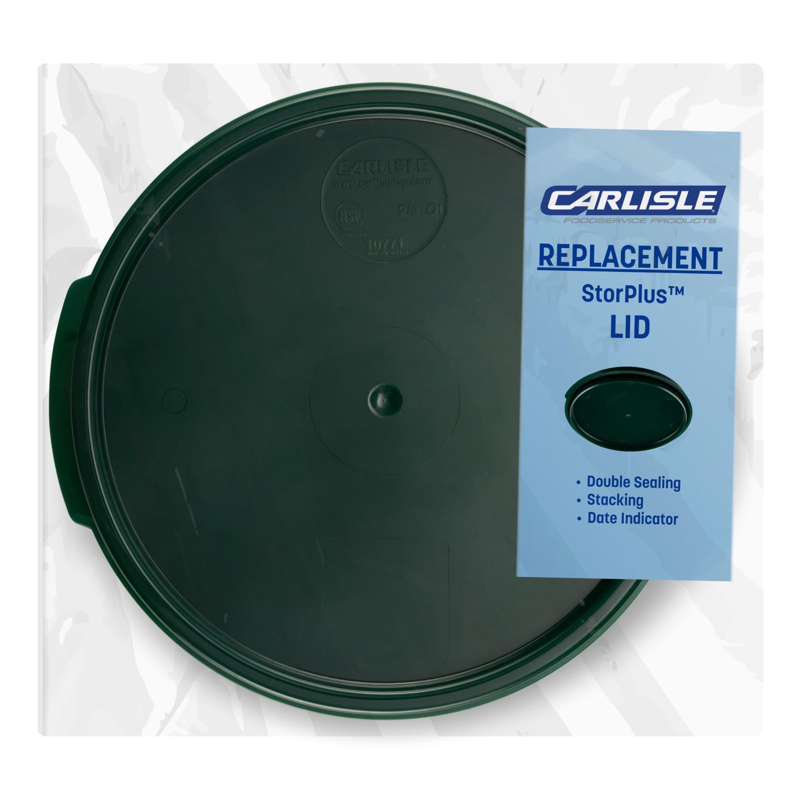 Carlisle FoodService Products Storplus Round Food Storage 2 – 4 Quarts, GREEN