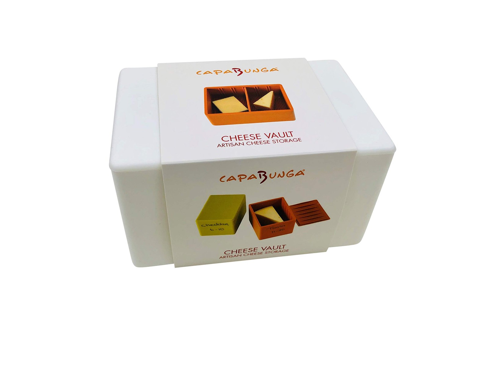 Cheese Vault With Divider Reusable Artisan Cheese Storage Container For Fridge F