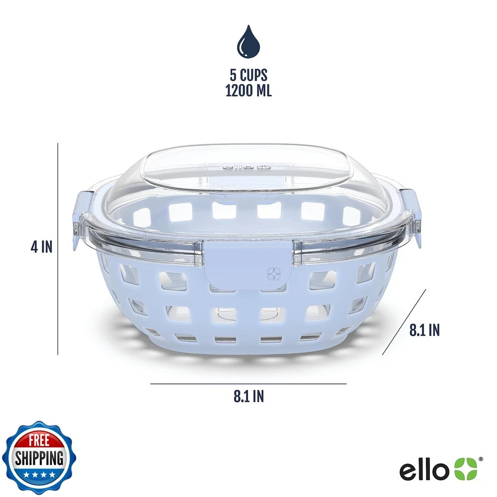 Ello DuraGlass Food Storage Glass Lunch Bowl Container – Meal Pre
