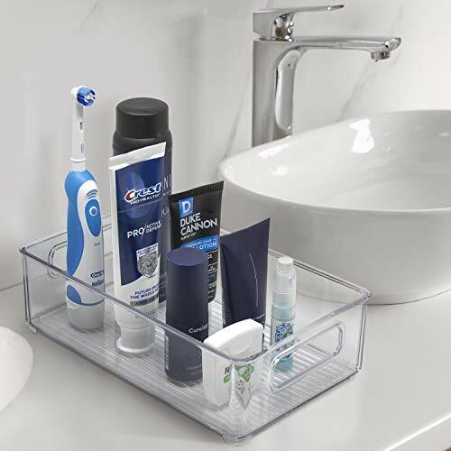 Stackable Plastic Storage Organizer Bins, Clear Box Containers for Food/Supplies