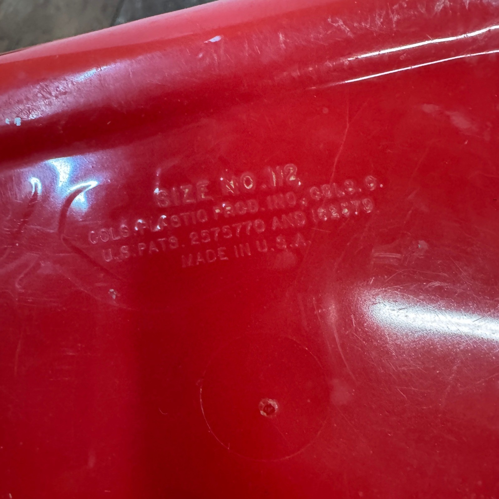 Vintage Retro Plastic Red White Cream SUGAR Canister