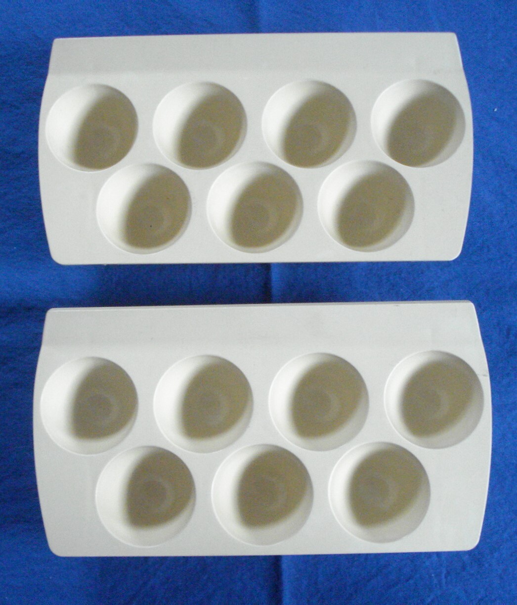 Egg Holders for Refrigerator Door Off White, Cream.  Holds 14 Eggs