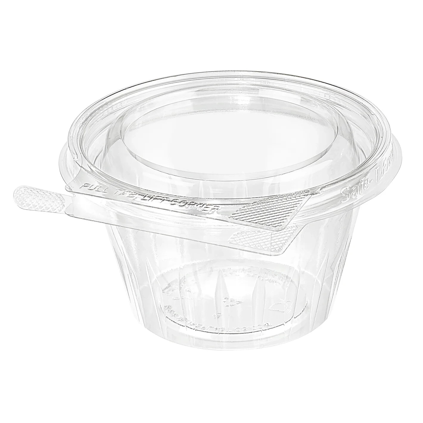 8oz Clear Hinged Round Clamshell Container 34pcs