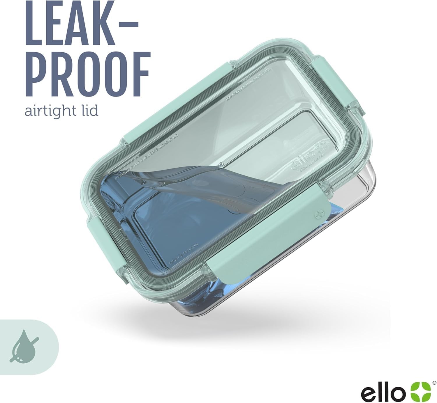 Ello Color Lock 2 Cup 6PC, 3 Pack Glass Meal Prep 3 x 2 cups, Desert Festival