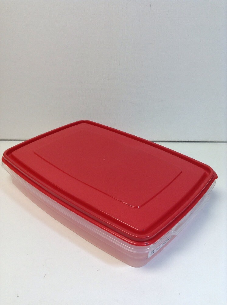 Rubbermaid Plastic Egg Container Holds 20 Eggs Clean with Red Lid