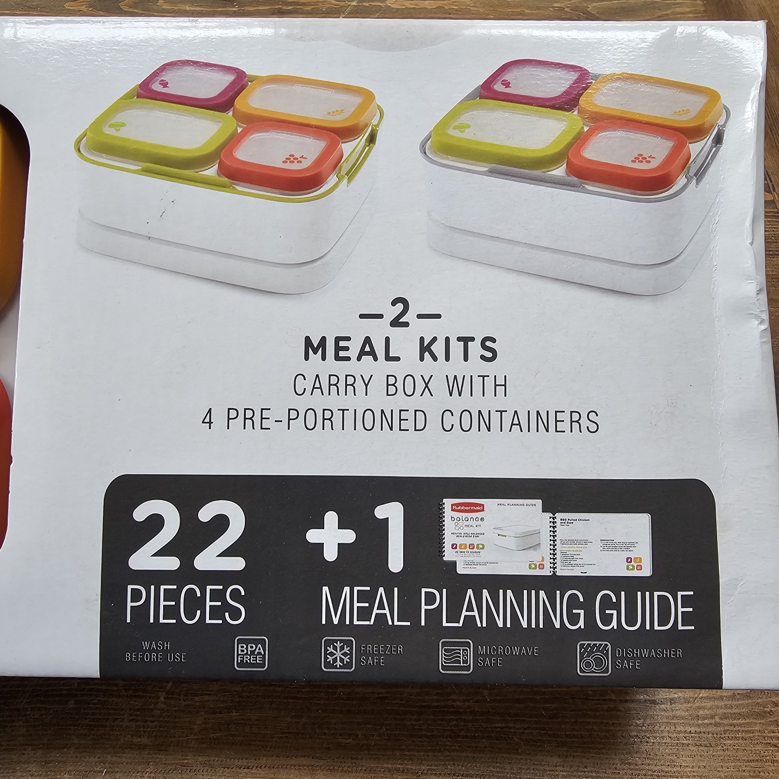 Rubbermaid Balance Meal Planning Kit 2 Kits New In Box Plus Meal Planning Guide