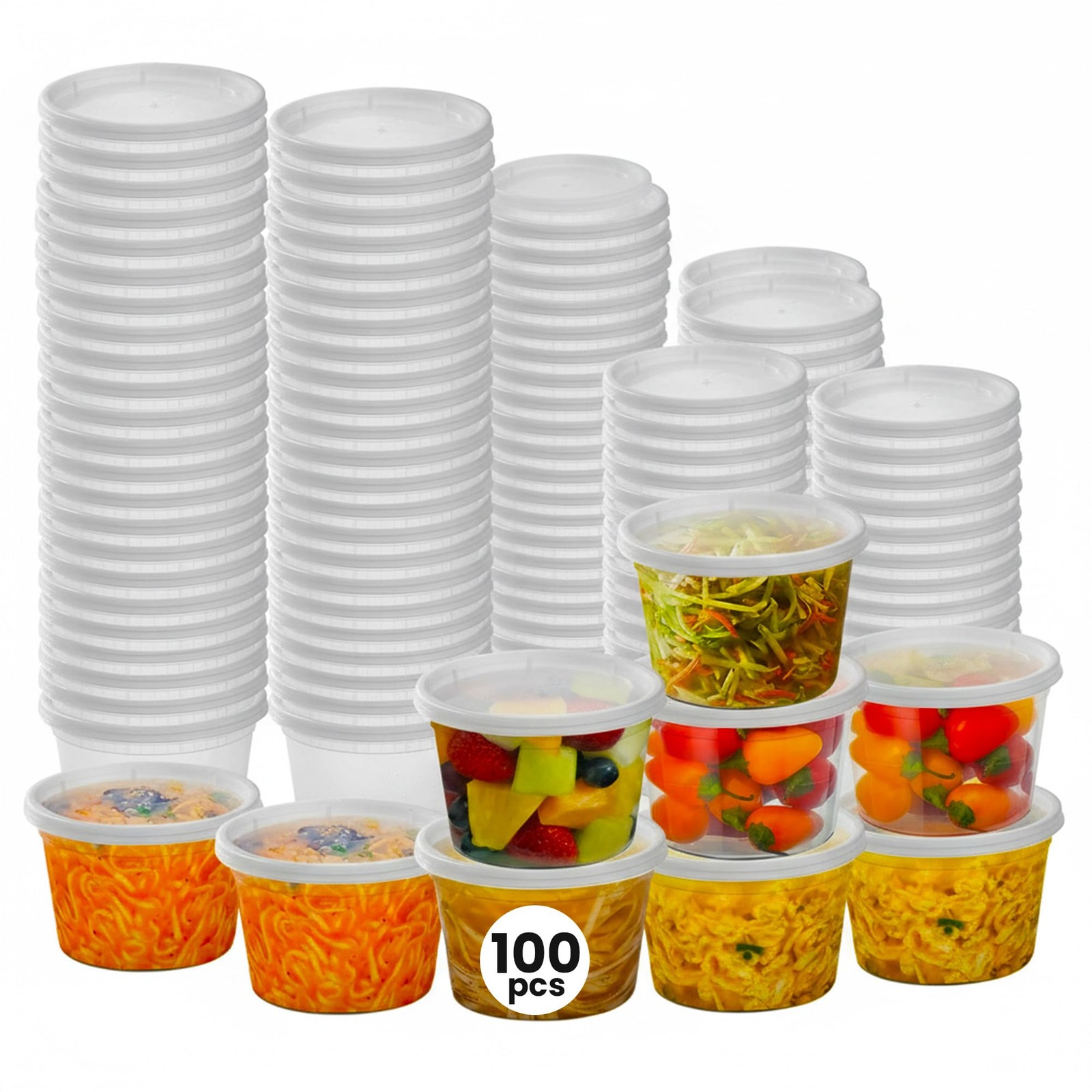 SQUATZ 16oz Microwave & Freezer Safe Containers – BPA-Free, Leakproof Airtigh…