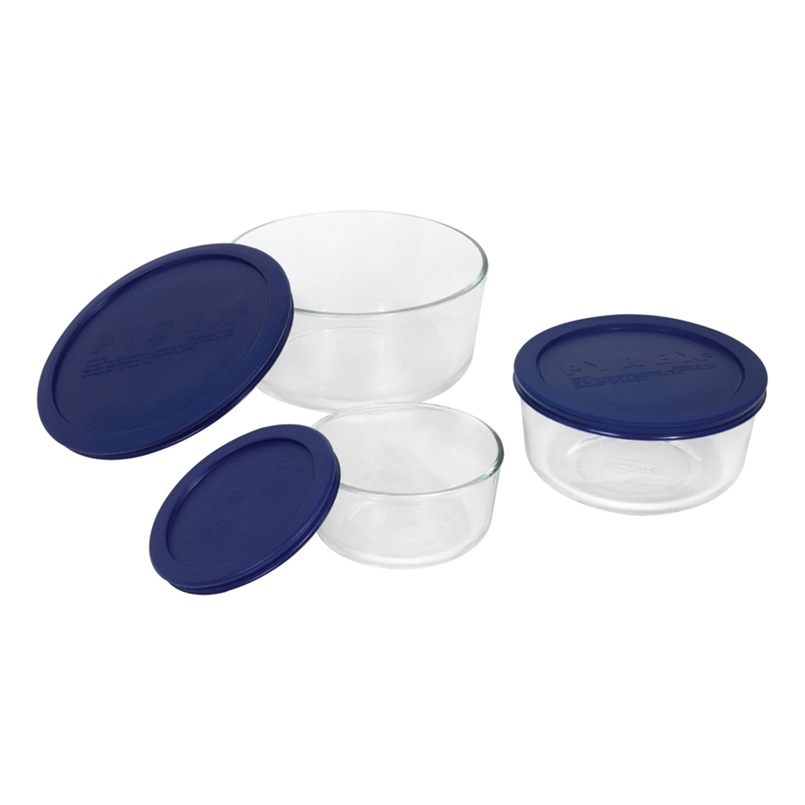Pyrex Simply Store (3-Pack) Glass Food Storage Containers Set, (2, 4 &