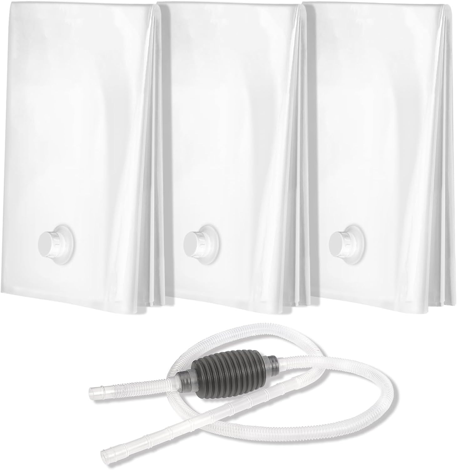3 Pack 40 Gallon Water Storage Bladder, Heavy Duty Food-Grade Plastic Bag, BPA-F