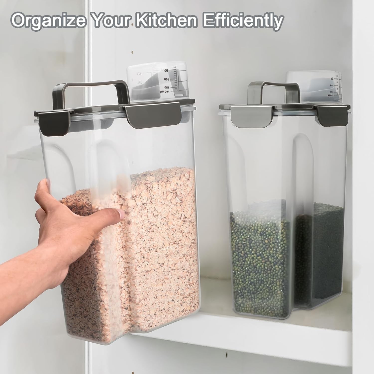 Rice Container, Airtight Rice Storage Container 10lb, Cereal Containers Stora…