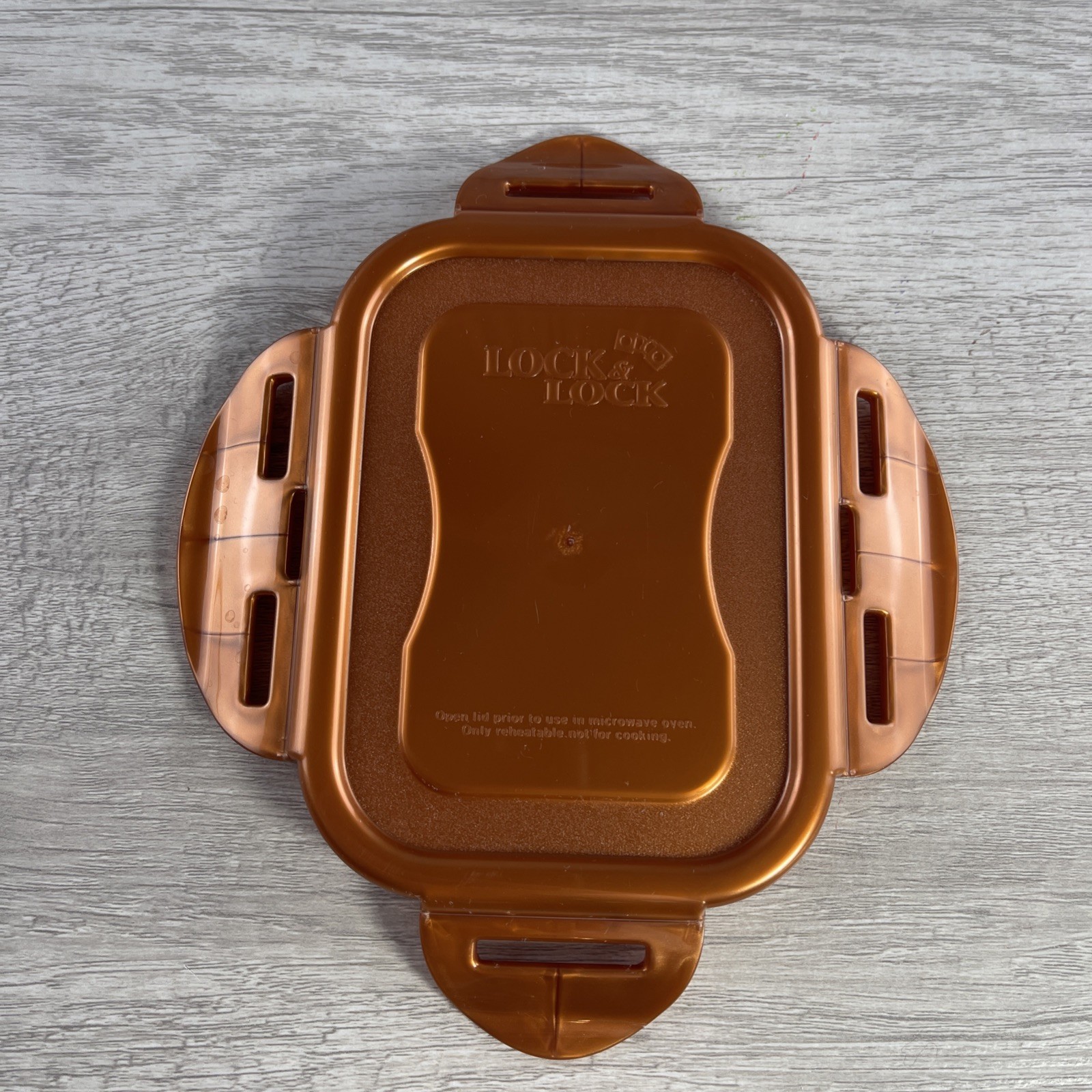 Lock N Lock Copper Small Rectangle Replacement Lid Measures 5 2/8” X 4”