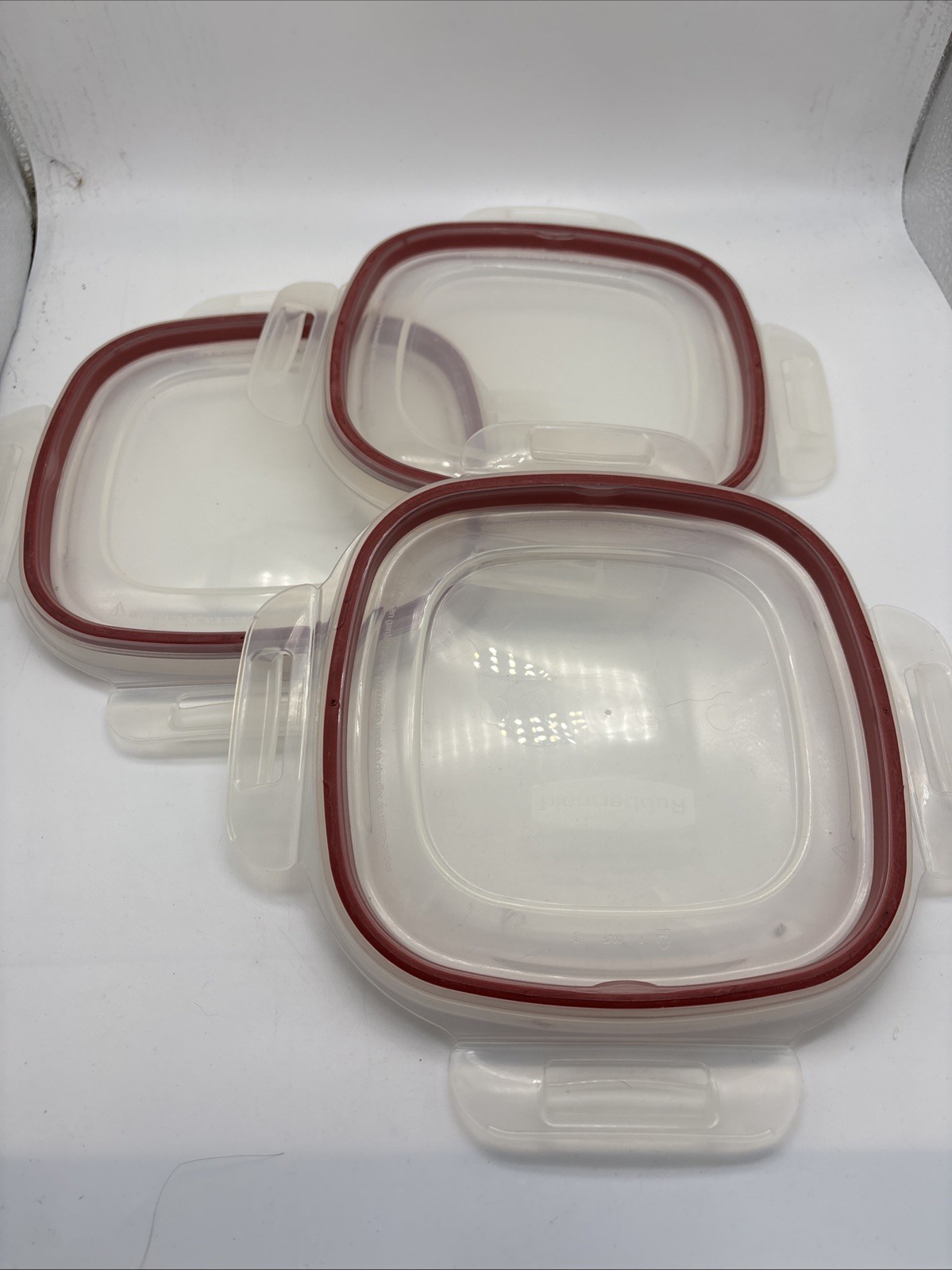 Lot Of 3 Rubbermaid Servin Saver Replacement Lid Seal 7L00 6.5×6.5