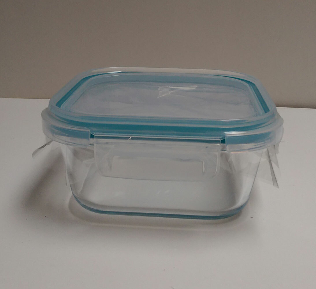 NEOFLAM 6 PC Cloc Glass Food Container Storage Lunch Airtight Lids Gift Set NEW