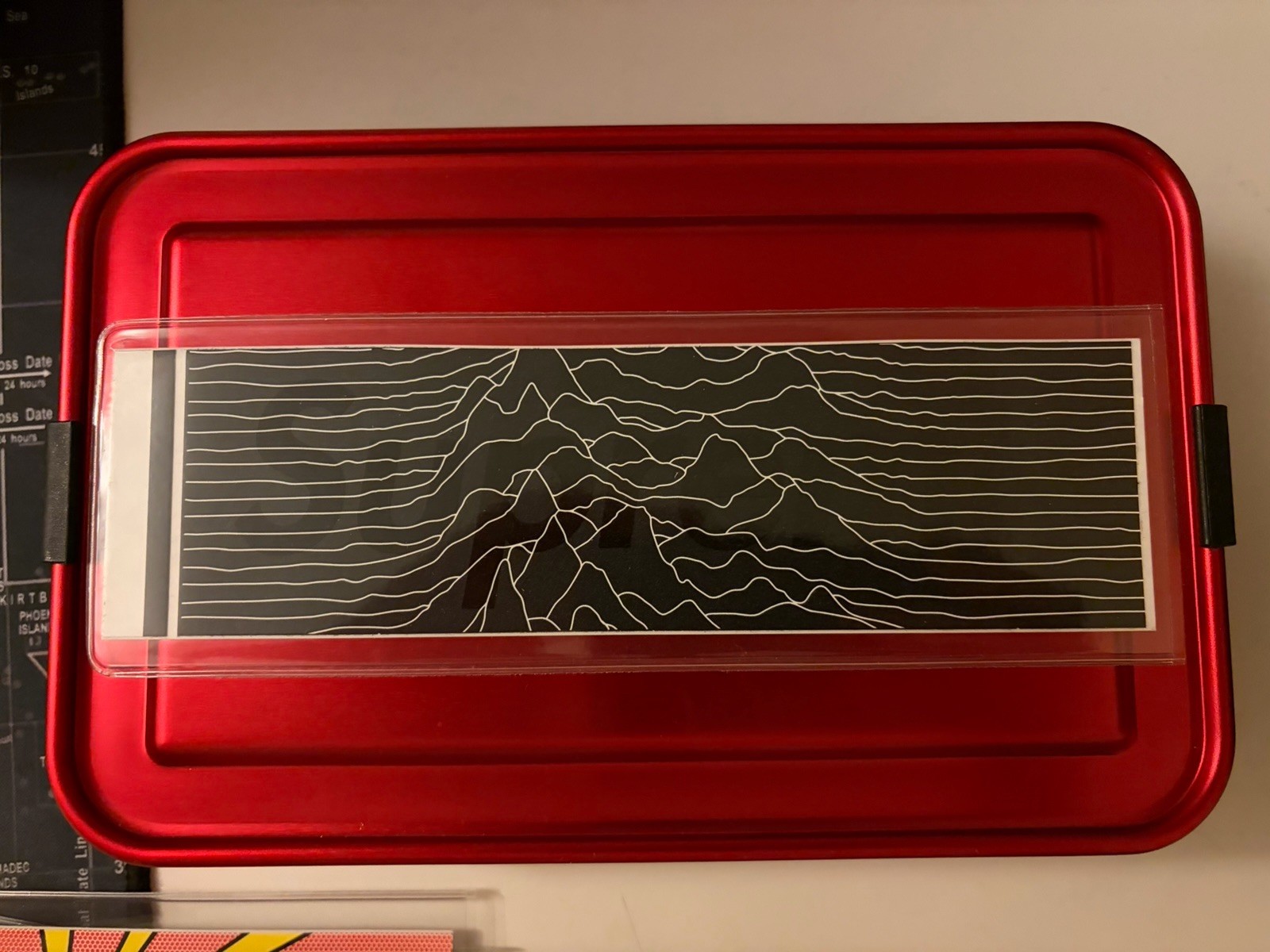 Supreme joy division black and white box logo bogo sticker. Authentic