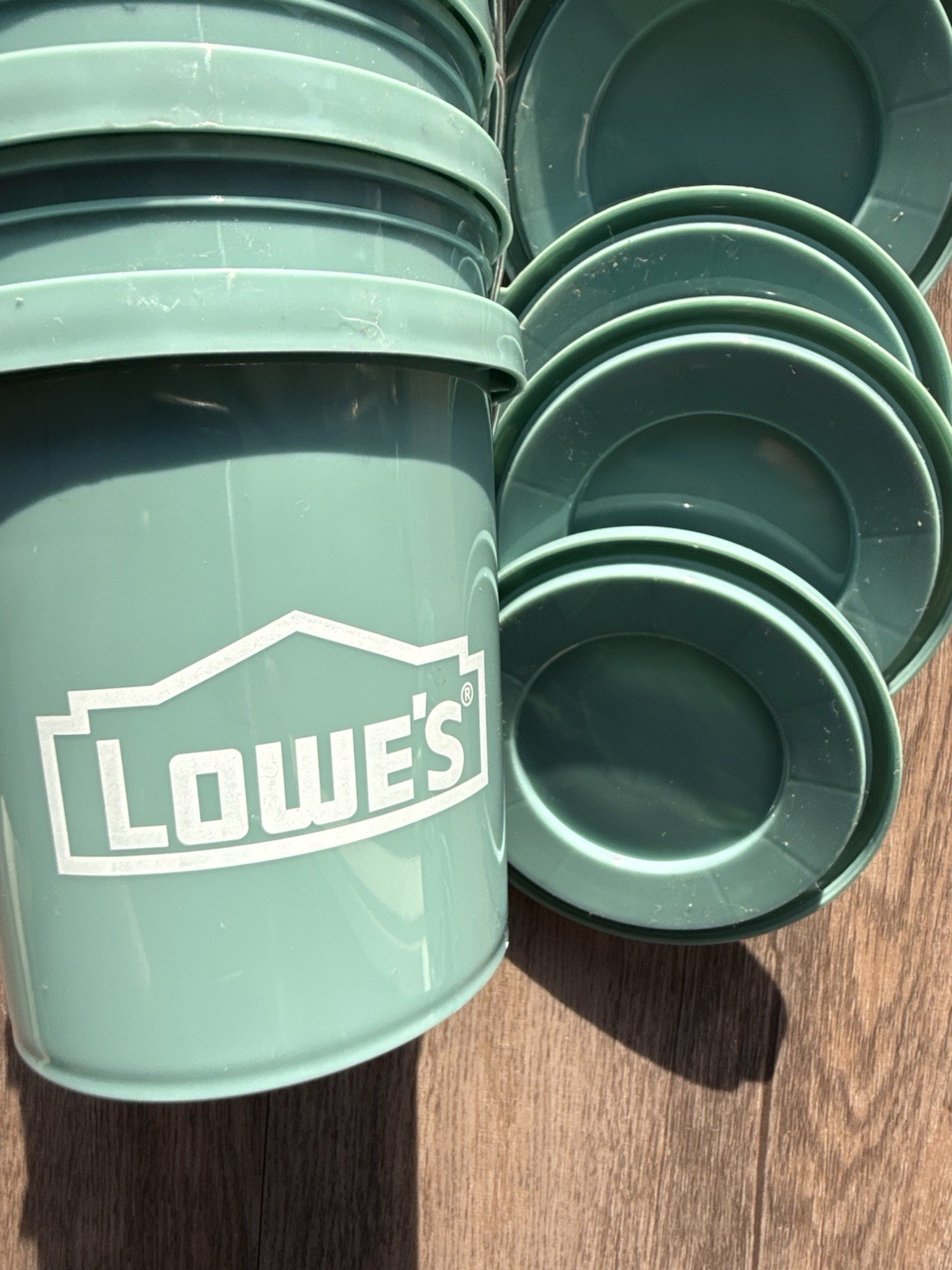 NEW Set of 10 Lowe’s TEAL 0.42 Quart BPA-Free Mini Bucket W/Lid – FREE SHIPPING