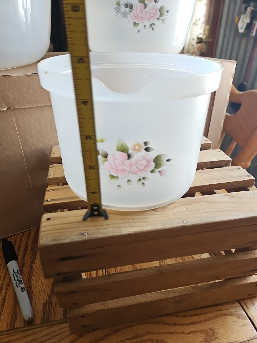 Pfaltzgraff Tea Rose Vintage Freezette II Plastic Container Set EUC – RARE ITEM!