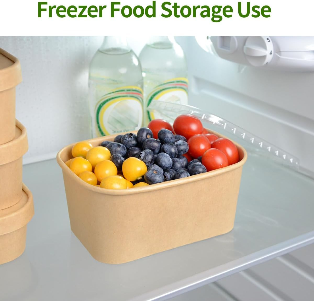 35 oz Paper Meal Prep Containers with Lids 50 Pack Hot and Cold Use | Microwavab