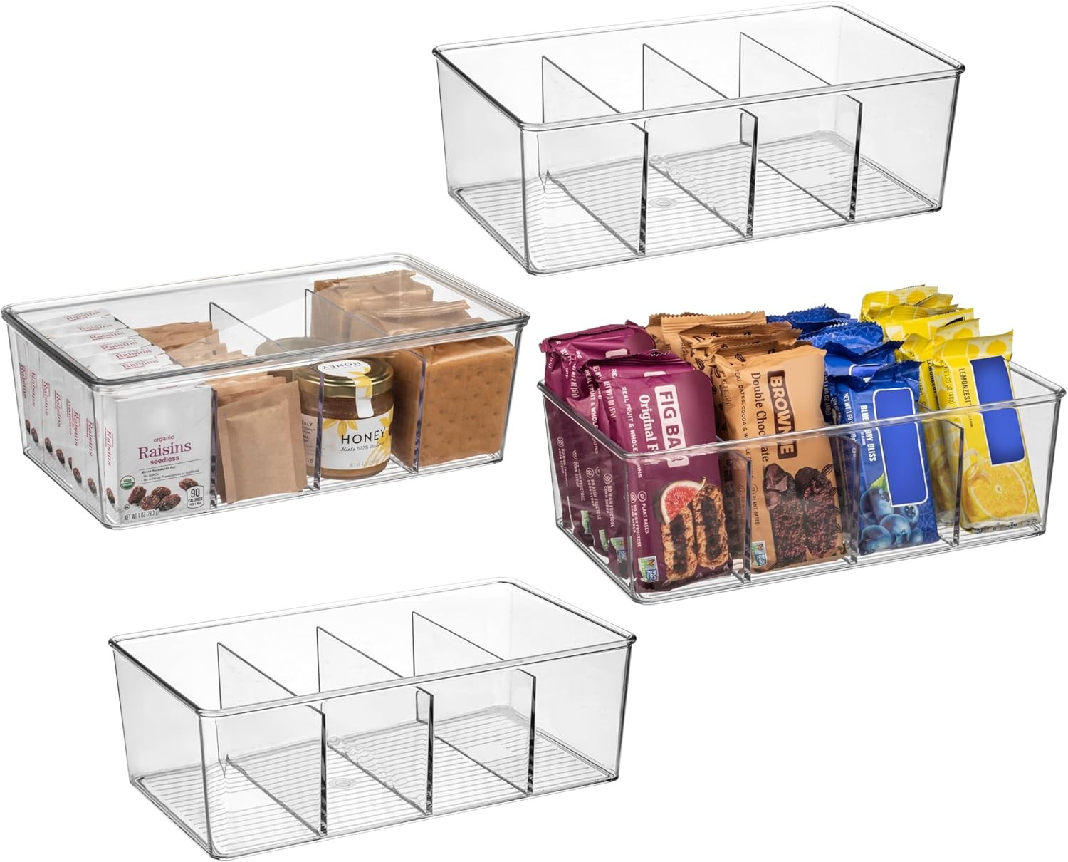 Storage Box Set, Refrigerator Storage Boxes, Cabinet Organizers, 2-Piece Set