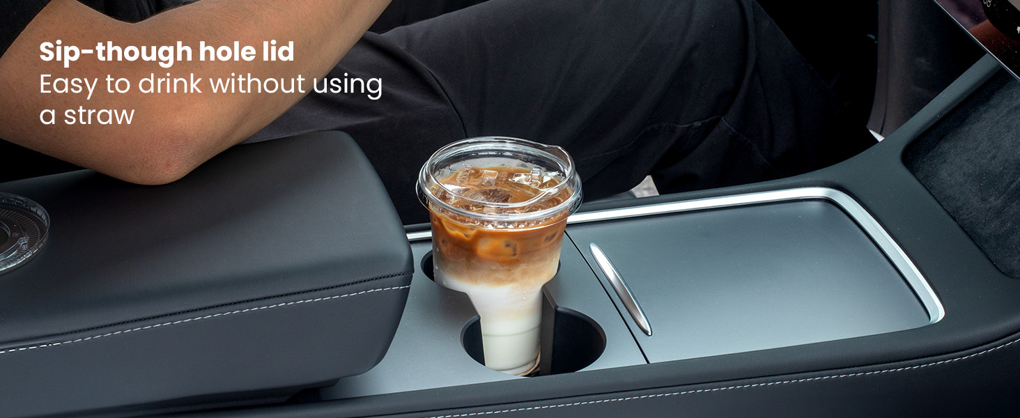 100 Pack 32 oz Clear Plastic Cups with Flat Lids, Disposable Iced Coffee Cups,
