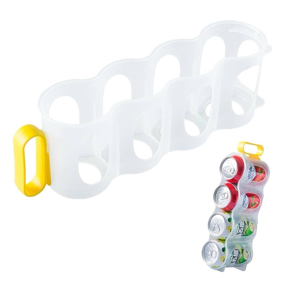 Portable Can Organizer For Refrigerator/On The Go, 2 Count, Yellow & Orange