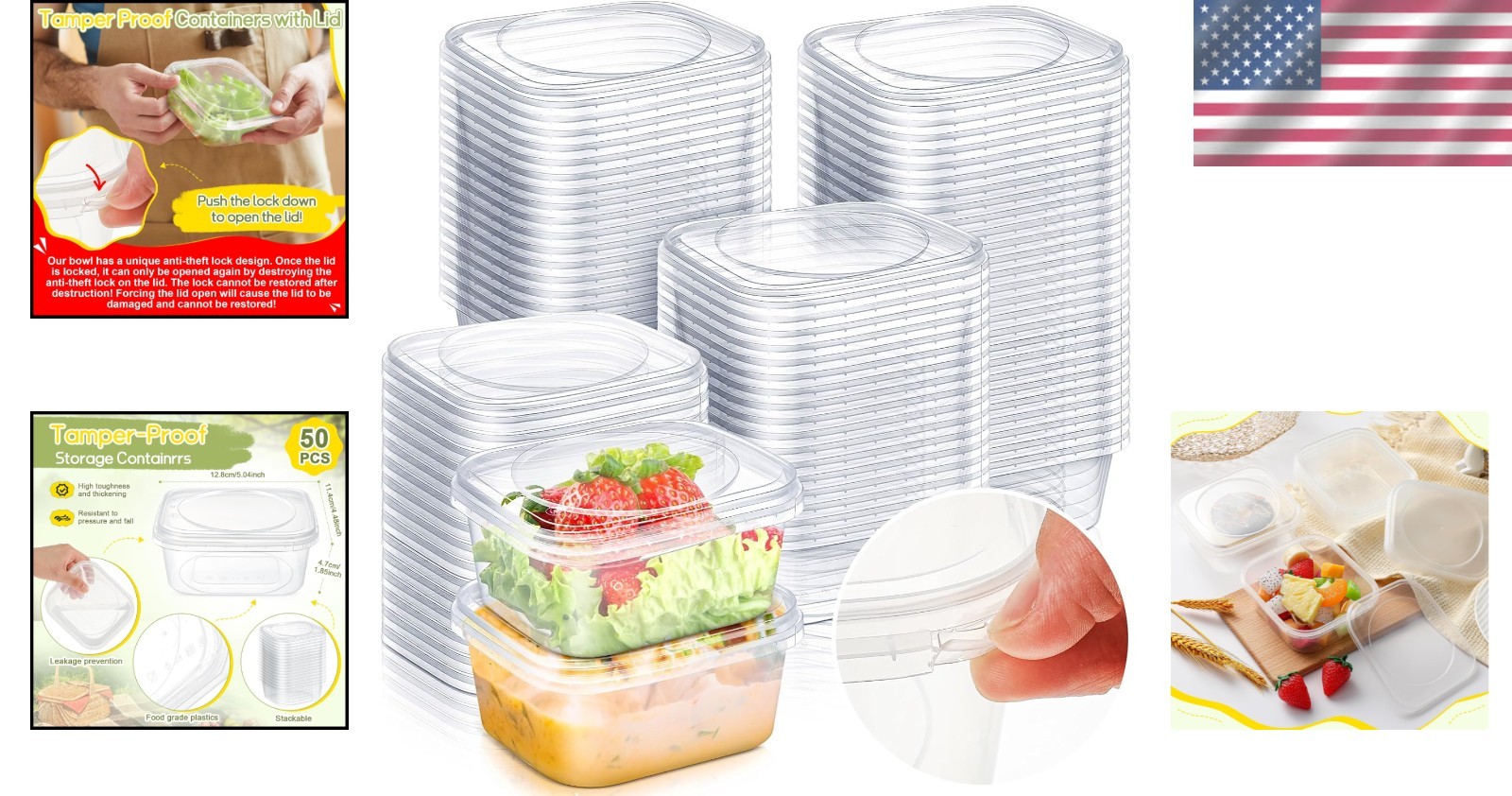 Versatile 50-Pack 12oz Deli Containers – Perfect for Take-Out & Meal Prep
